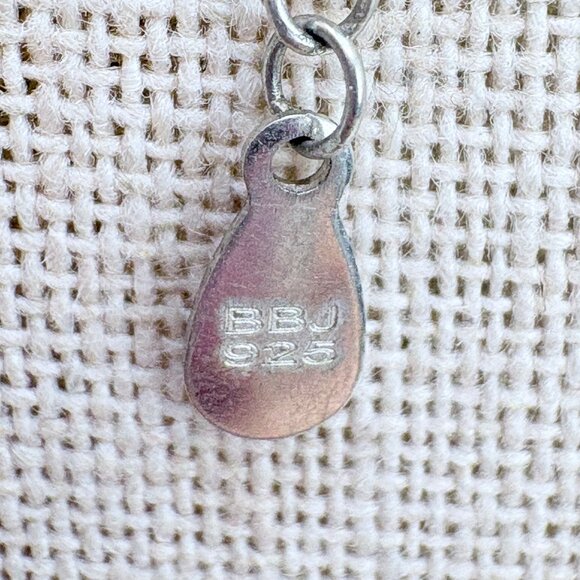 VTG Sterling Silver 925 Abalone Butterfly Pendant Necklace Size 18" Adjustable - Picture 9 of 14